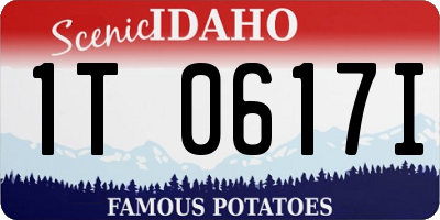ID license plate 1T0617I