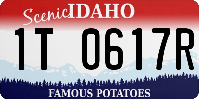 ID license plate 1T0617R