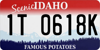 ID license plate 1T0618K