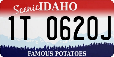 ID license plate 1T0620J