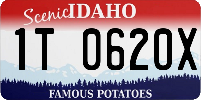 ID license plate 1T0620X