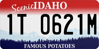 ID license plate 1T0621M