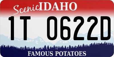 ID license plate 1T0622D