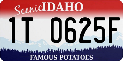 ID license plate 1T0625F