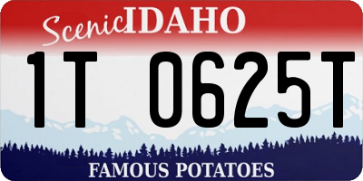 ID license plate 1T0625T