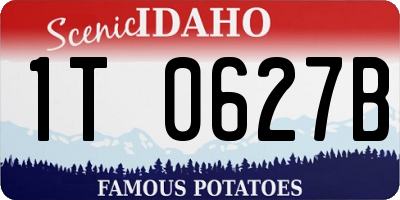 ID license plate 1T0627B