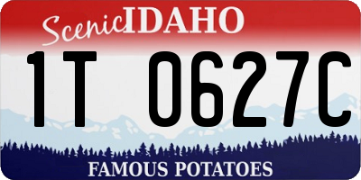 ID license plate 1T0627C