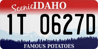 ID license plate 1T0627D
