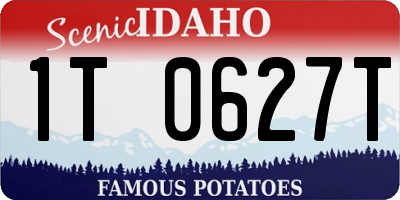 ID license plate 1T0627T