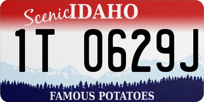 ID license plate 1T0629J