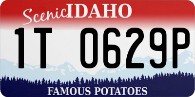 ID license plate 1T0629P