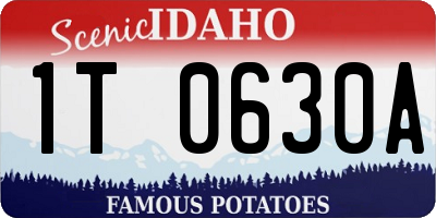 ID license plate 1T0630A