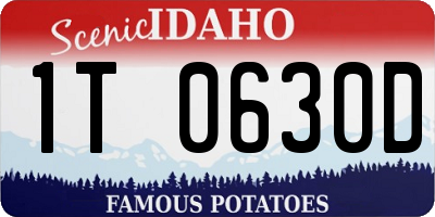 ID license plate 1T0630D