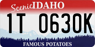 ID license plate 1T0630K