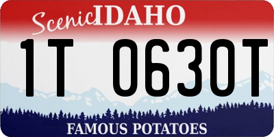 ID license plate 1T0630T
