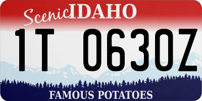 ID license plate 1T0630Z