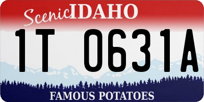 ID license plate 1T0631A