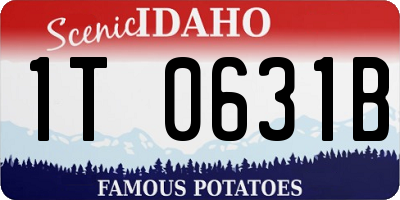 ID license plate 1T0631B