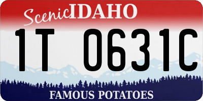 ID license plate 1T0631C
