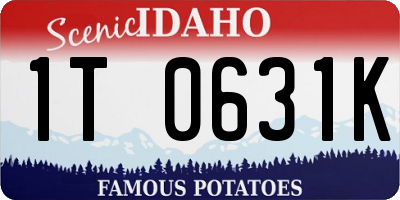 ID license plate 1T0631K