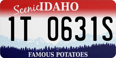 ID license plate 1T0631S