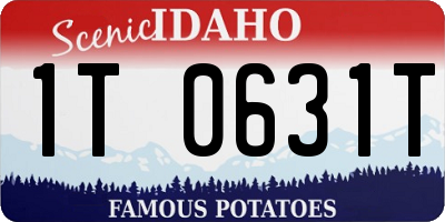 ID license plate 1T0631T