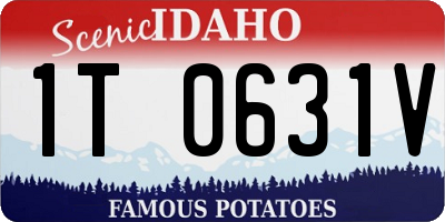 ID license plate 1T0631V