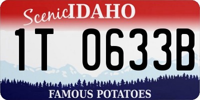 ID license plate 1T0633B