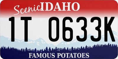 ID license plate 1T0633K