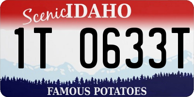 ID license plate 1T0633T