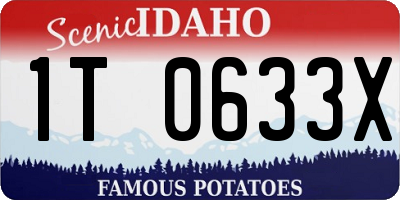 ID license plate 1T0633X