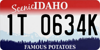 ID license plate 1T0634K