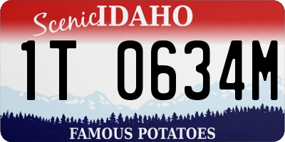 ID license plate 1T0634M