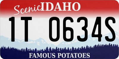 ID license plate 1T0634S