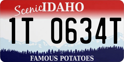 ID license plate 1T0634T