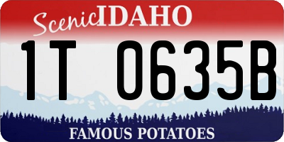 ID license plate 1T0635B