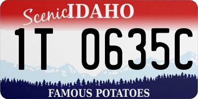 ID license plate 1T0635C