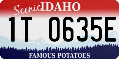 ID license plate 1T0635E