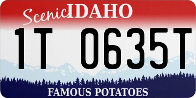 ID license plate 1T0635T