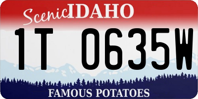 ID license plate 1T0635W