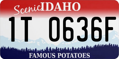 ID license plate 1T0636F
