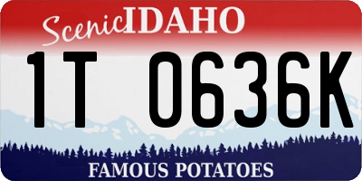 ID license plate 1T0636K
