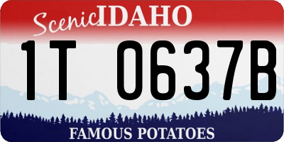 ID license plate 1T0637B