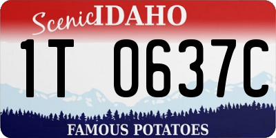 ID license plate 1T0637C