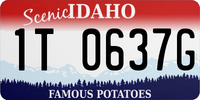 ID license plate 1T0637G