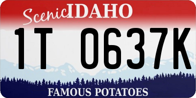 ID license plate 1T0637K