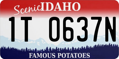 ID license plate 1T0637N