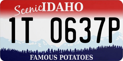 ID license plate 1T0637P