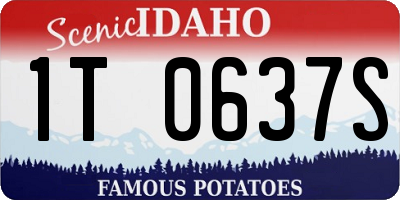 ID license plate 1T0637S