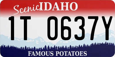 ID license plate 1T0637Y